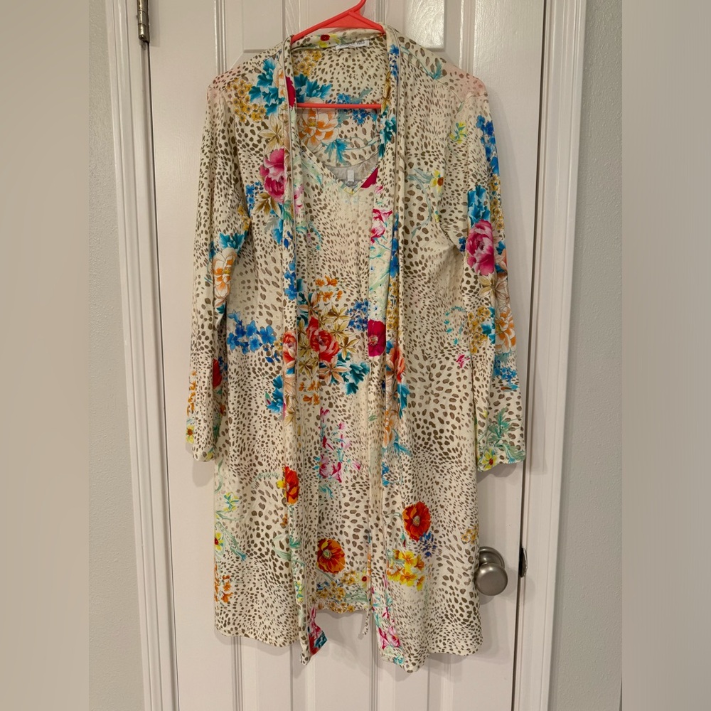 Johnny Was nightgown and robe set